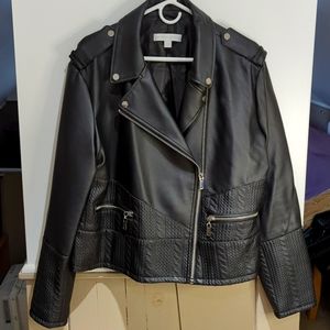 Embossed leather jacket - New York & Co